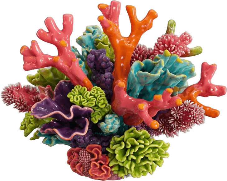 Colourful coral reef