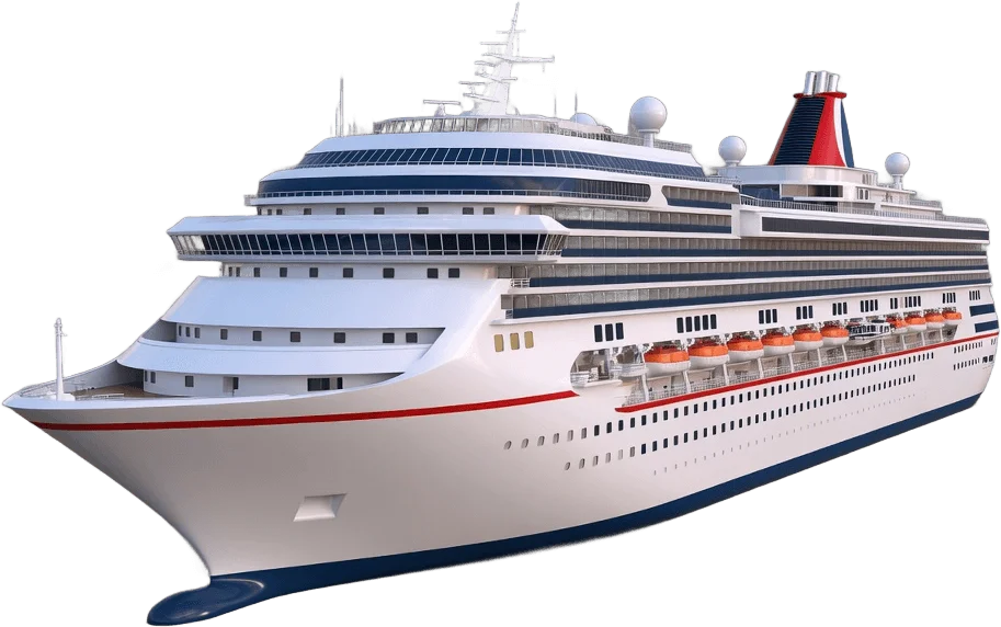 Large White Cruise Ship