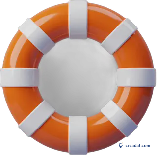 Orange White Life Buoy