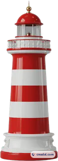 Red Striped Lighthouse