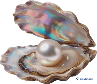 Open oyster pearl