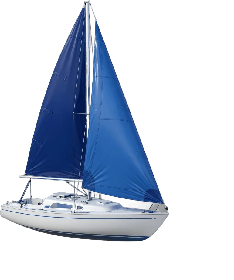 White Sailboat Illustration