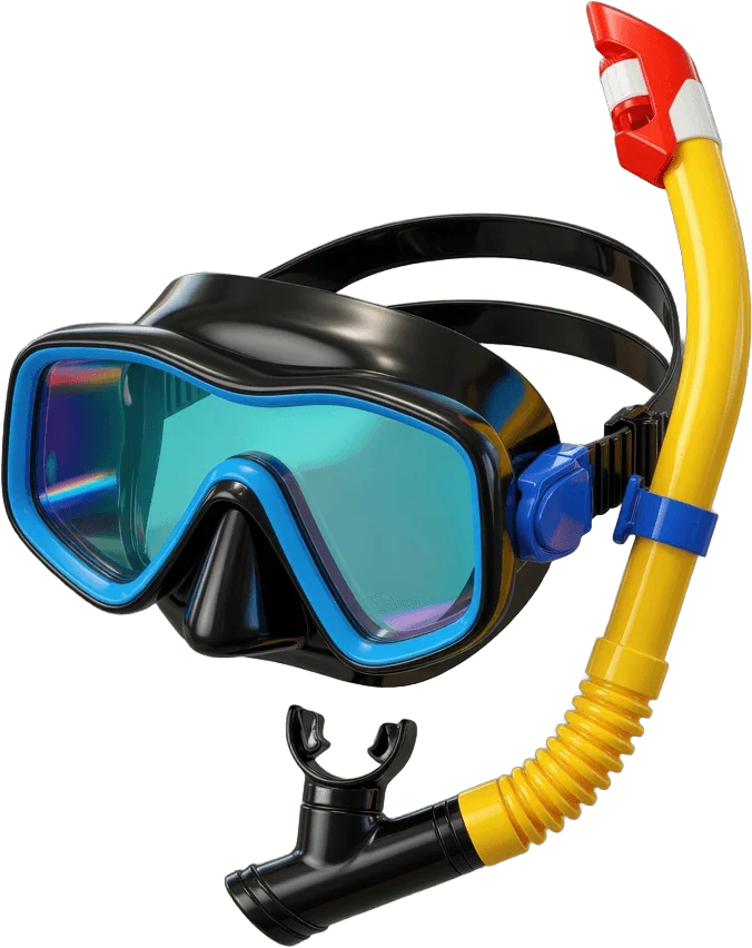 Máscara e snorkel