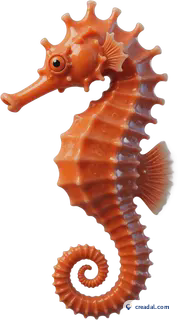 Tiny Orange Seahorse