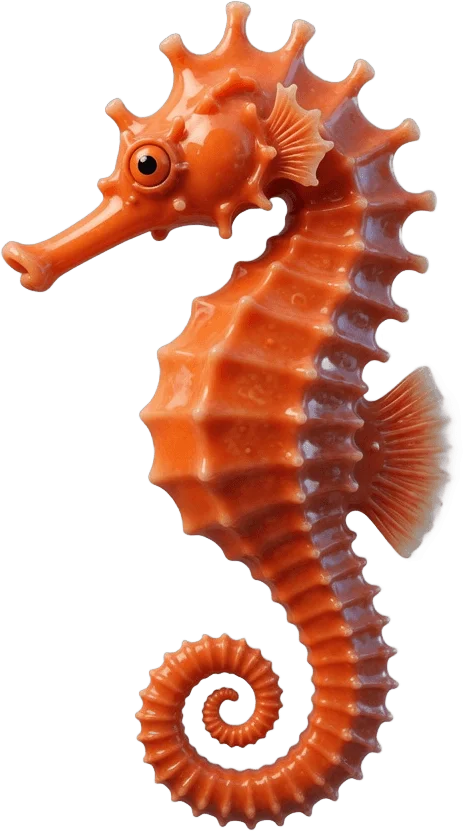 Tiny Orange Seahorse