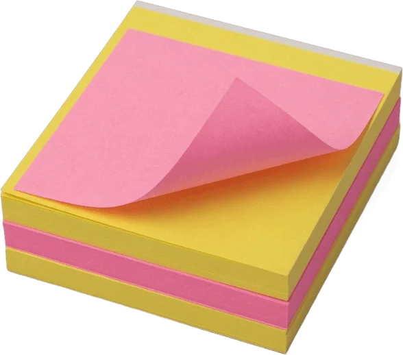 Pile de notes adhésives