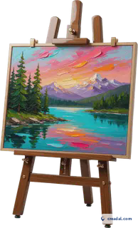 Cavalete com Paisagem
