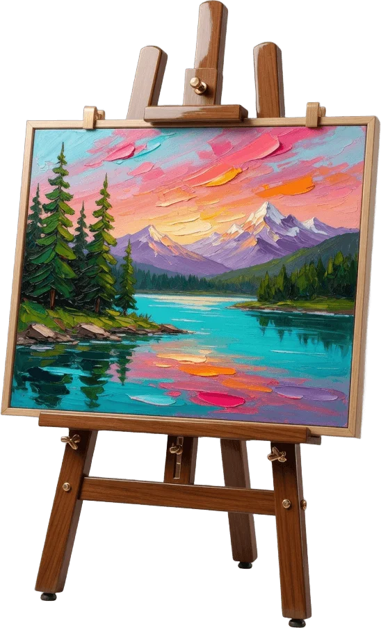 Cavalete com Paisagem