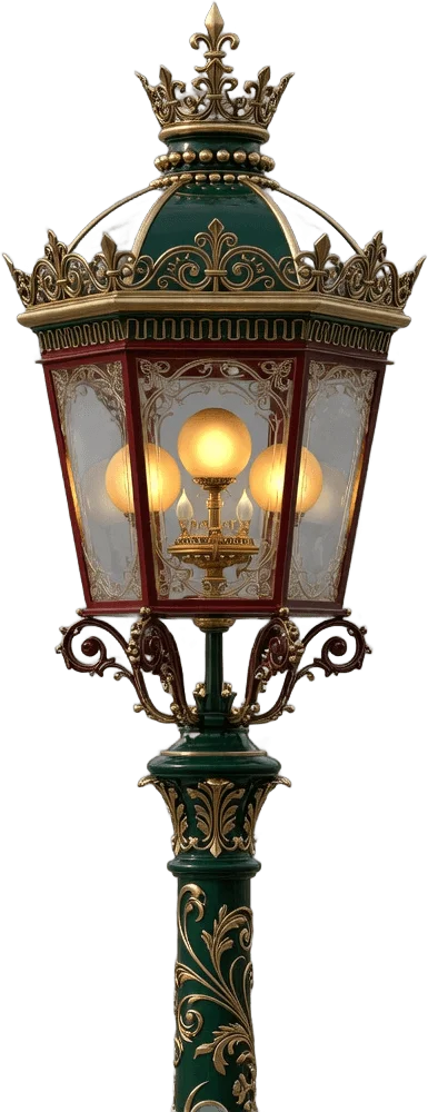 Luminária parisiense ornamentada