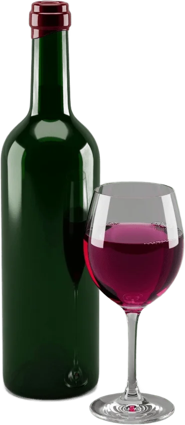 Garrafa e taça