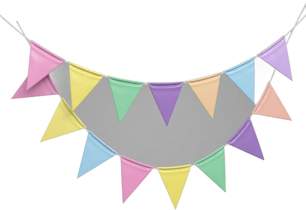 Pastel bunting garland