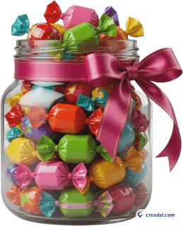 Bonbonglas mit Schleife