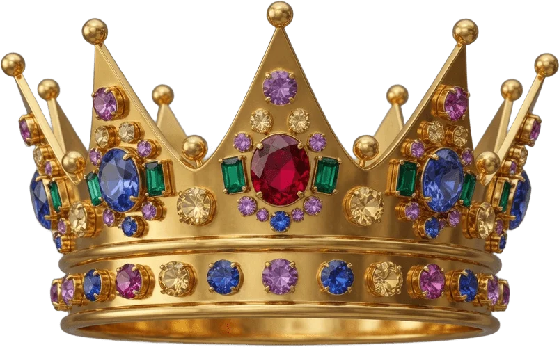 Couronne d'anniversaire dorée
