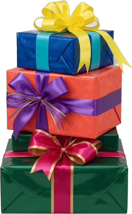 Stacked gift boxes
