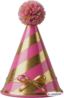 Rosa goldener Partyhut