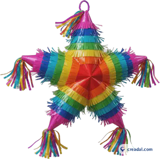 Bunte Stern-Piñata