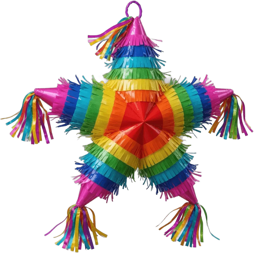 Colorful star piñata