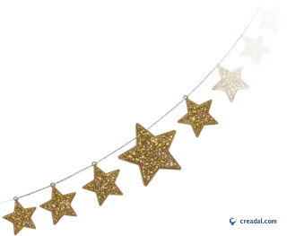 Goldene Sterngirlande
