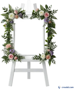 Florales Willkommensschild
