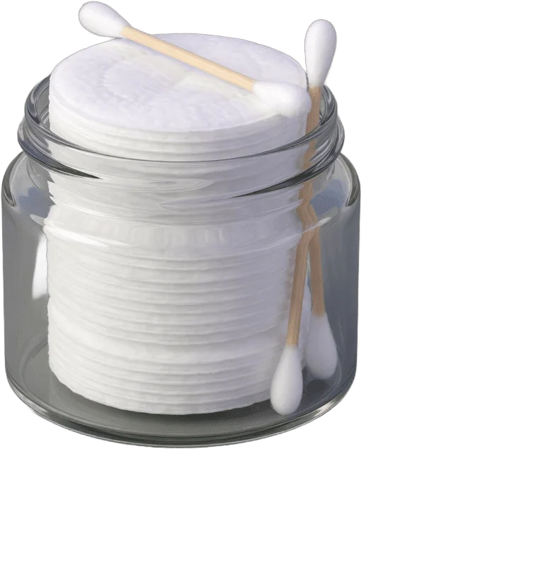 Coton dans un bocal