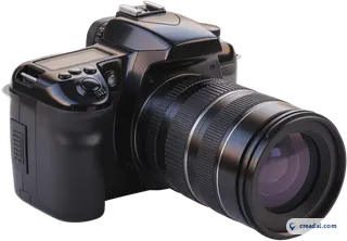 Schwarze DSLR-Kamera