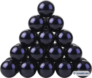 Black cannonball pyramid
