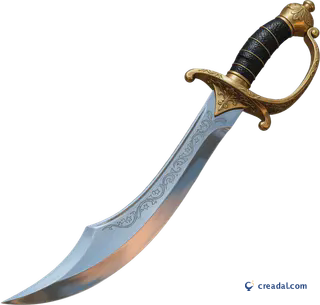 Curved pirate cutlass
