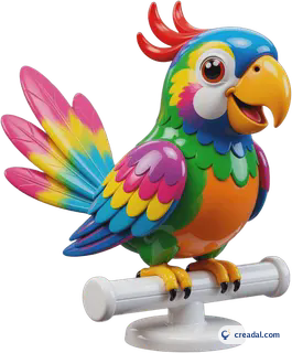Colorful toy parrot