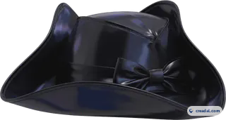 Black Tricorn Pirate Hat
