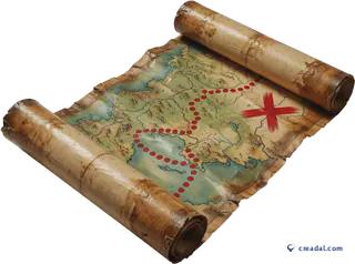 Rolled treasure map