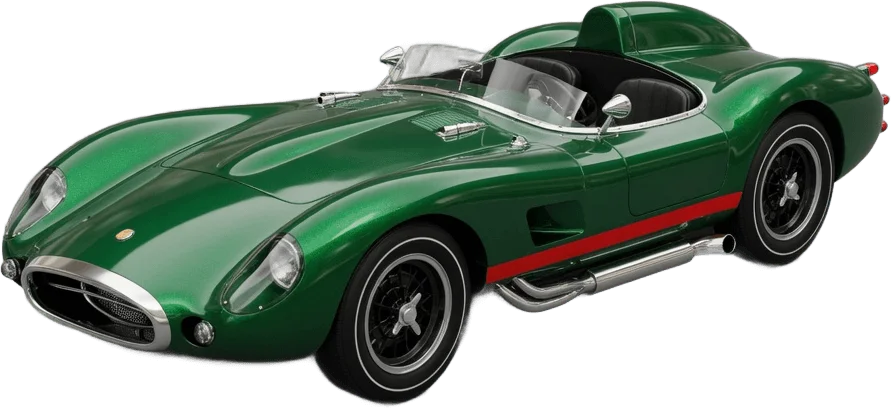 Voiture de course verte