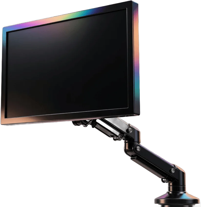 Monitor on Adjustable Arm