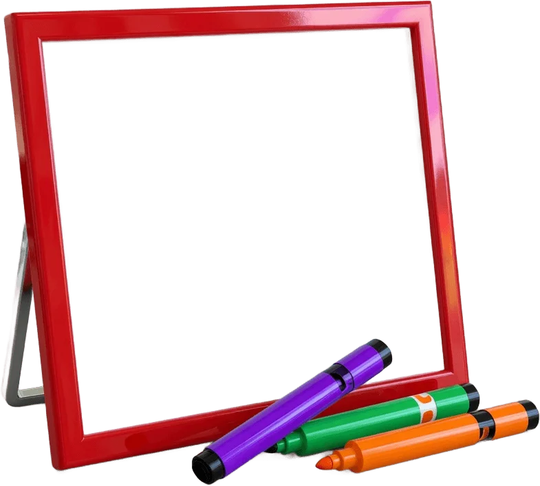 Blank desk whiteboard