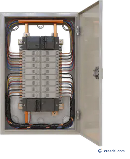 Open electrical panel