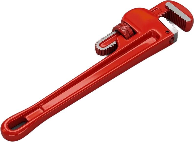 Red Pipe Wrench