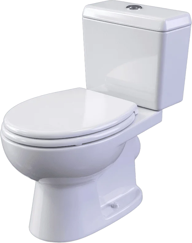 Toilette blanche découpée