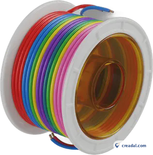 Colored wire spools