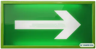Green emergency exit sign