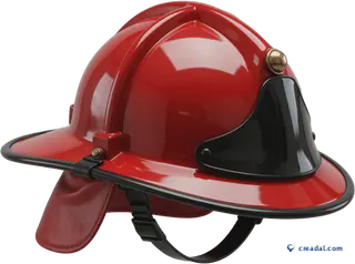Red firefighter helmet