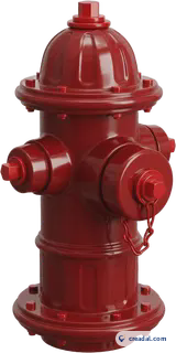 Red fire hydrant