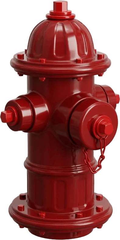 Red fire hydrant