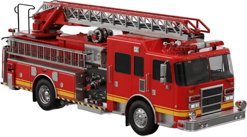 Red fire engine