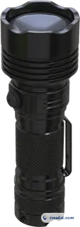 Black tactical flashlight