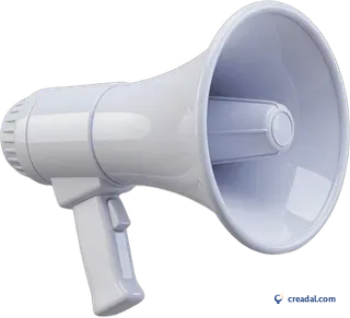 White Emergency Megaphone