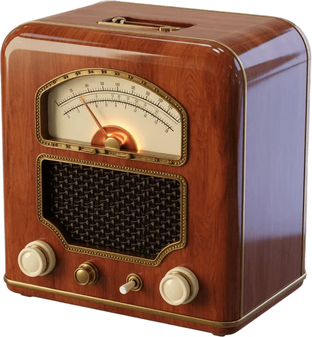 Radio vintage en bois