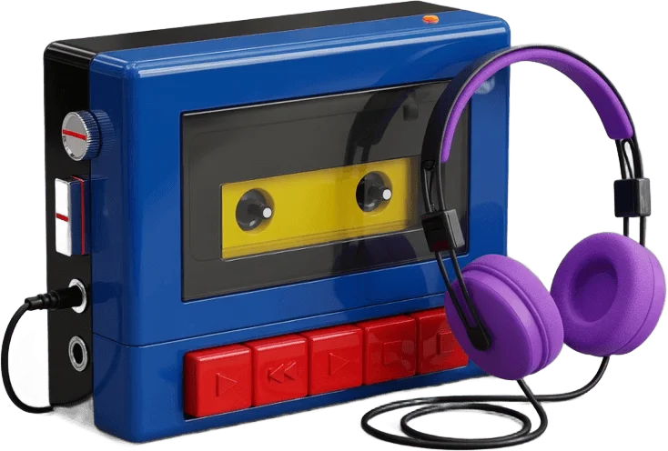 Portable cassette player