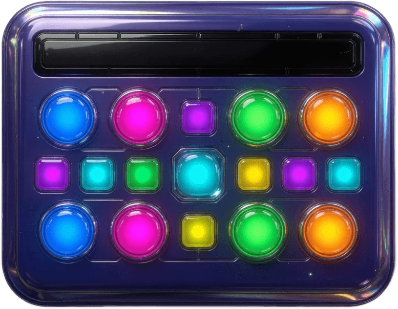 光る操作パネル