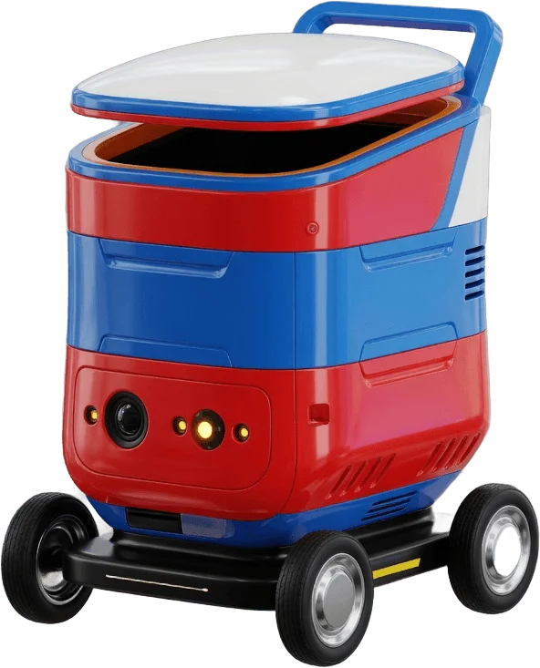 車輪付き配送ロボット