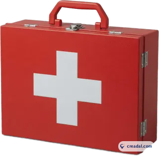Red first aid kit