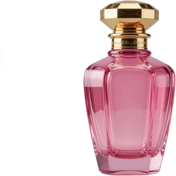Flacon de parfum rose